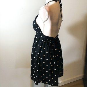 NWT HOLLISTER  Black Polka Dot Romper Medium
